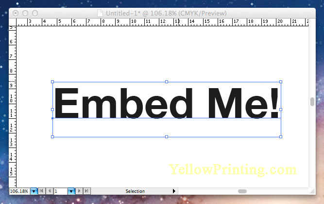 embed fonts illustrator pdf