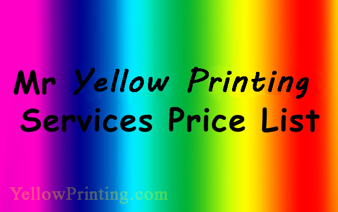 printing price list