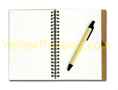 wire-o note book with ball pen