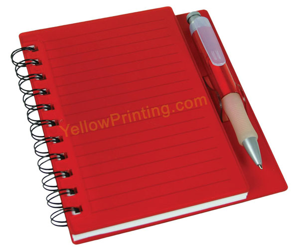 coil bind note book with ball pen