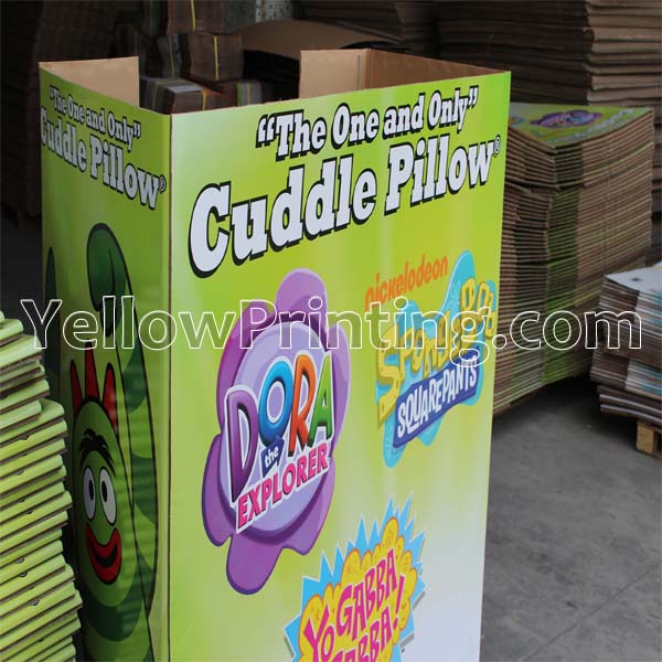 Large size cuddle pillow corrugated PDQ box