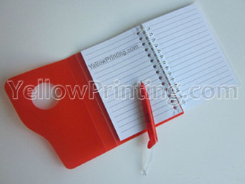 notebook with pen