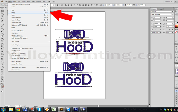 Prepare Illustrator Print Ready PDF Files for Offset Printing Step 3