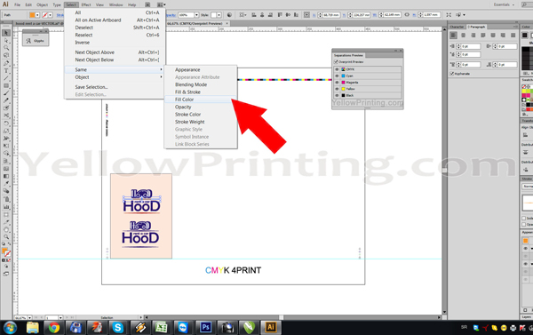Prepare Illustrator Print Ready PDF Files for Offset Printing Step 9