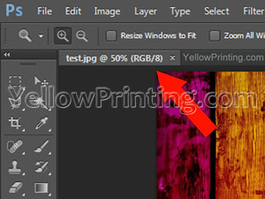 Convert an RGB File to a CMYK File in Photoshop Step 1