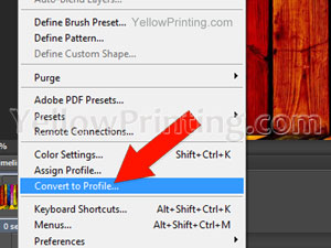 Convert an RGB File to a CMYK File in Photoshop Step 2