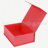 Rigid Ribbon Red Paper Folding Magnetic Cardboard Custom Logo Printed Gift Packaging Paper Box