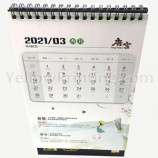 Wholesale Printing Custom Logo Daily Monthly Desk Calendar Planner Table Top Stand