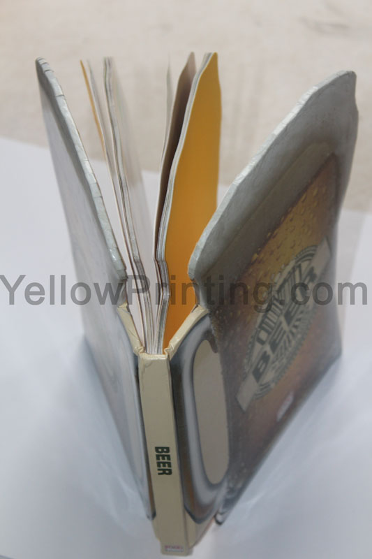 beer cup shape paper book printing service beer cup shape paper book
