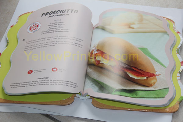 die cutting bread shape book printing