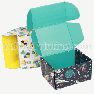 Foldable Corrugated Carton Paper Packaging Shipping Box-Yellow Printing