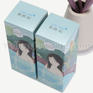 Folding Cosmetic Beauty Paper Card Box Retail Skin Care Product Packaging Box with Tuck-In Flap