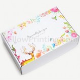 Custom Printed E Flute Packaging Box Corrugated Cardboard Shipping Mailer White Tab Locking Box