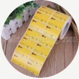 Yellow Color Round Shape Self Adhesive Waterproof Sticker Roll Printing Factory Label Paper Tags